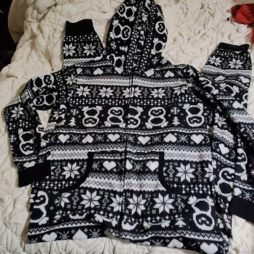 Penguin Hooded Fleece Onesie Suit